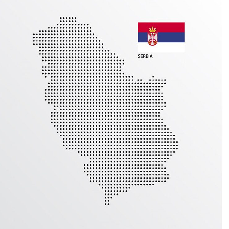 نقشه صربستان
